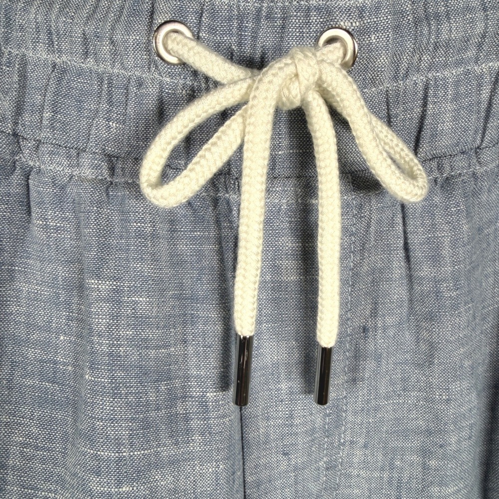 Athleta Cabo Linen Wide Leg Pants Light Blue Chambray Size 16 NWT SP22 - Picture 6 of 16